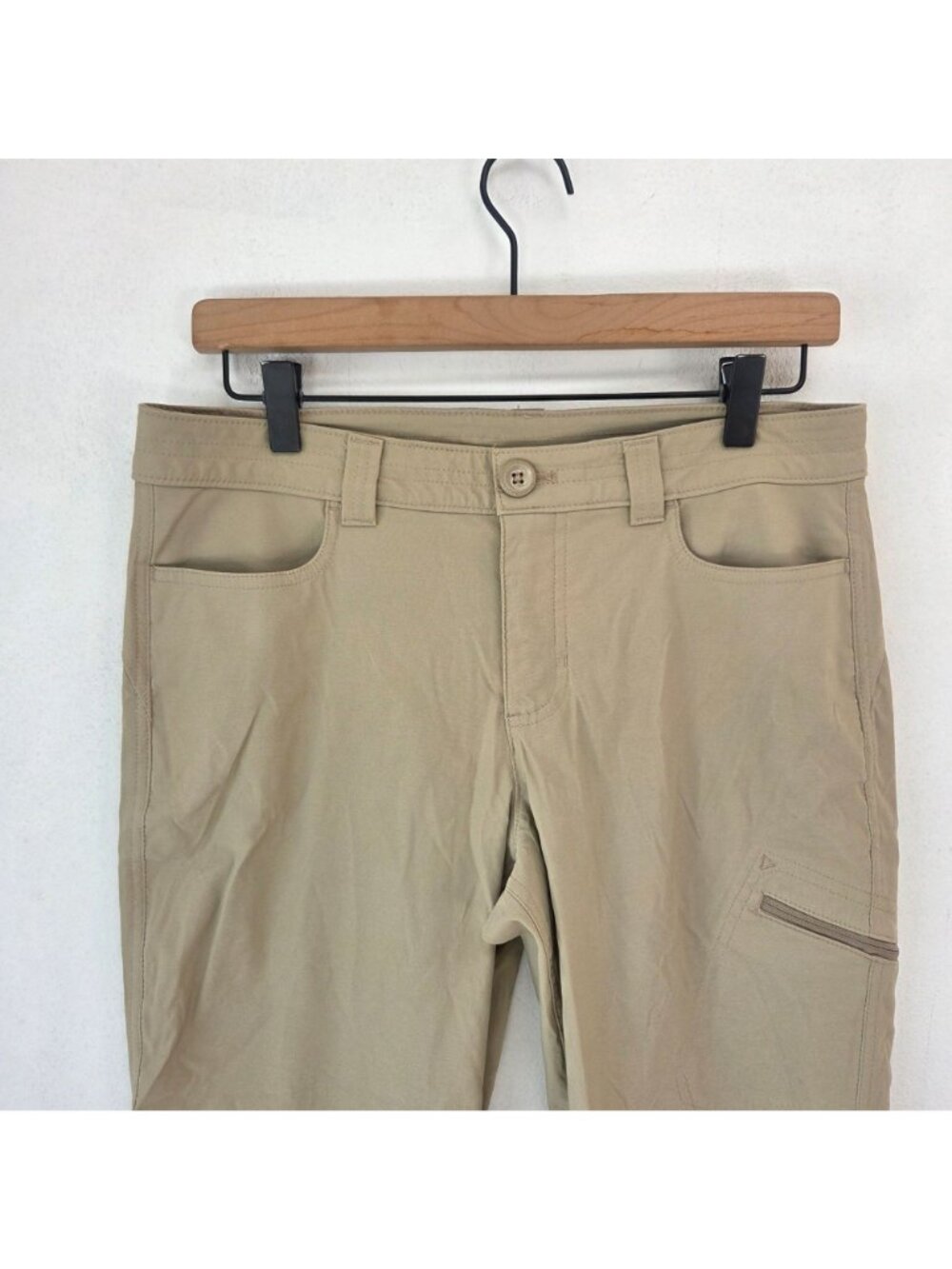 Eddie Bauer Khaki Hiking Pants Cropped Capris Outdoor Cargo Women's 8 - Picture 3 of 9